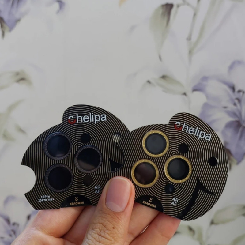 محافظ لنز دوربین شیشه ای اوجی مدل chelipa shine مناسب برای گوشی موبایل اپل iPhone 15 Pro Max