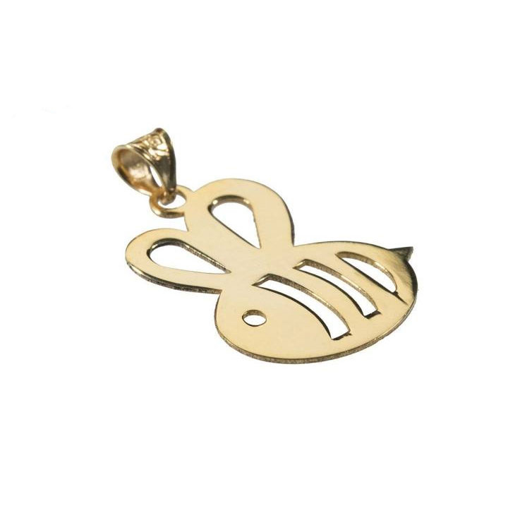 آویز گردنبند طلا 18 عیار شمیم گلد گالری طرح زنبور کد SG174