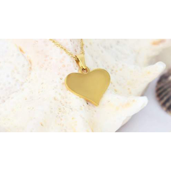 آویز گردنبند طلا 18 عیار شمیم گلد گالری طرح قلب کد 0110001