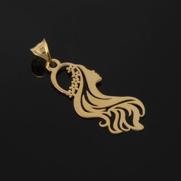 آویز گردنبند طلا 18 عیار شمیم گلد گالری مدل زن آویز گردنبند طلا 18 عیار شمیم گلد گالری مدل زن