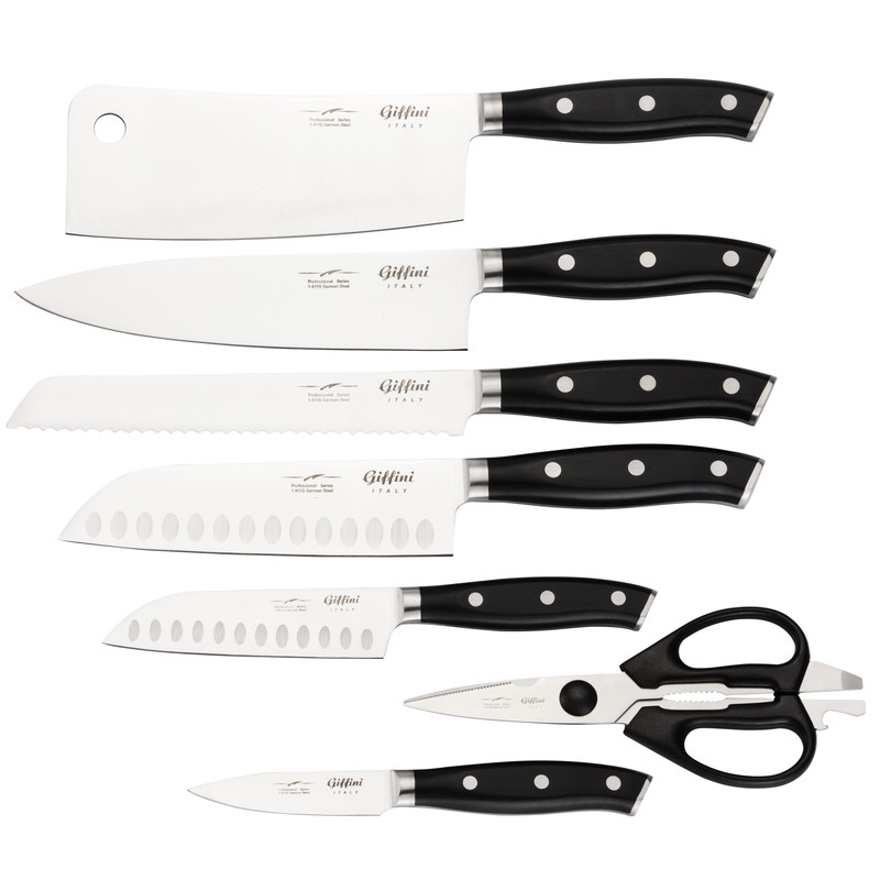 سرویس چاقو آشپزخانه 8 پارچه جی فی نی مدل G-K-C-7-1