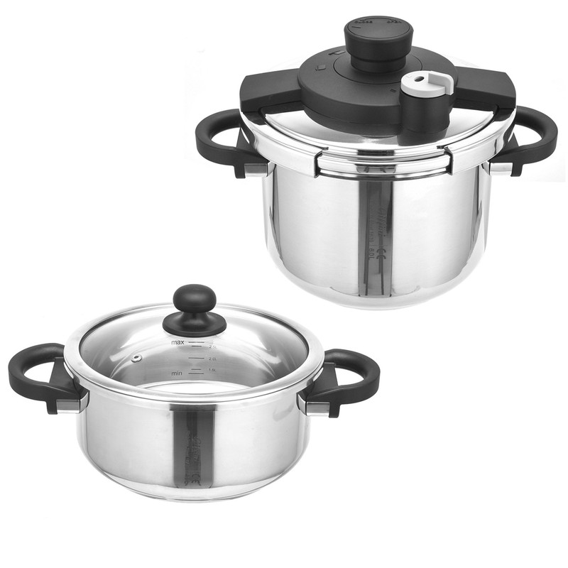 زودپز دوقلو جی فی نی مدل NATURA-03 گنجایش 6 و 4 لیتر