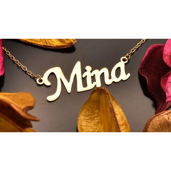 گردنبند طلا 18 عیار زنانه شمیم گلد گالری طرح مینا کد A2430