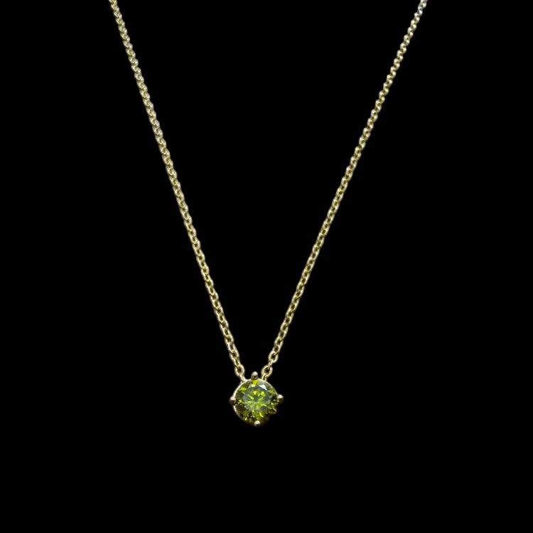 گردنبند طلا 18 عیار زنانه شمیم گلد گالری مدل مینیمال طرح زمرد گردنبند طلا 18 عیار زنانه شمیم گلد گالری مدل مینیمال طرح زمرد