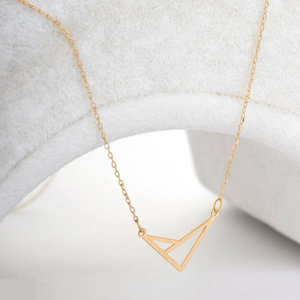 گردنبند طلا 18 عیار زنانه شمیم گلد گالری مدل قایق