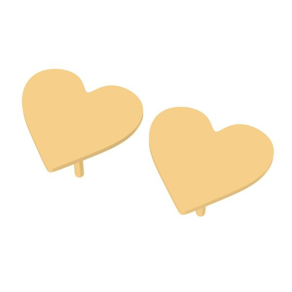 گوشواره طلا 18 عیار زنانه شمیم گلد گالری مدل قلب