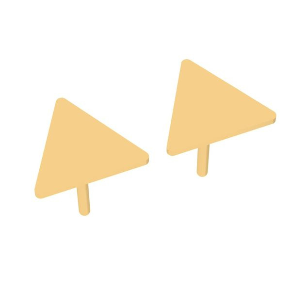 گوشواره طلا 18 عیار زنانه شمیم گلد گالری مدل مثلث