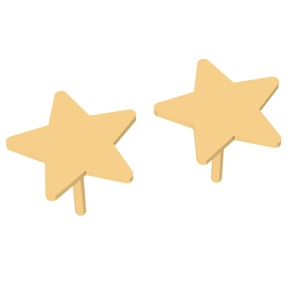 گوشواره طلا 18 عیار زنانه شمیم گلد گالری مدل ستاره