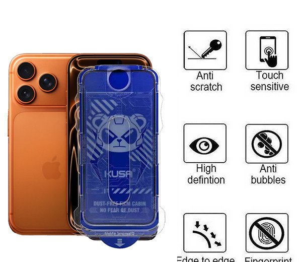 محافظ صفحه نمایش اپیکوی مدل Kusa Easy install Kit مناسب برای گوشی موبایل اپل iPhone 17 Pro/ 17 / 16 Pro به همراه کیت نصب محافظ صفحه نمایش اپیکوی مدل Kusa Easy install Kit مناسب برای گوشی موبایل اپل iPhone 17 Pro/ 17 / 16 Pro به همراه کیت نصب