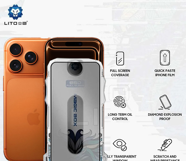 محافظ صفحه نمایش حریم شخصی اپیکوی مدل Lion Privacy Easy Install مناسب برای گوشی موبایل اپل iPhone 17 Pro / 17 / 16 Pro به همراه کیت نصب محافظ صفحه نمایش حریم شخصی اپیکوی مدل Lion Privacy Easy Install مناسب برای گوشی موبایل اپل iPhone 17 Pro / 17 / 16 Pro به همراه کیت نصب