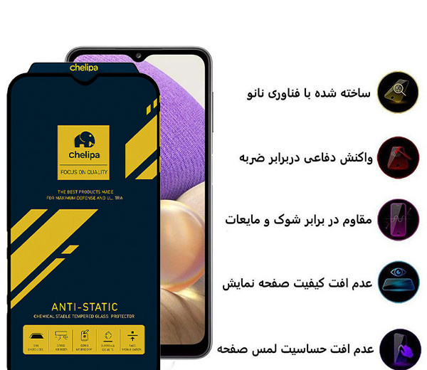 محافظ صفحه نمایش اپیکوی مدل Chelipa Anti-Static مناسب برای گوشی موبایل سامسونگ Galaxy A04 4G/A04e 4G/A04s 4G /F02s/M02/F12/F23/M02s/M33 5G/M23/F23 5G/M13 4G/F13 4G