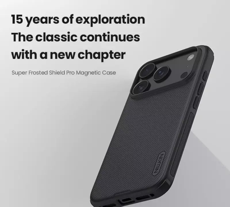کاور نیلکین مدل Super Frosted Shield Pro Magnetic مناسب برای گوشی موبایل اپل iPhone 17 Pro Max