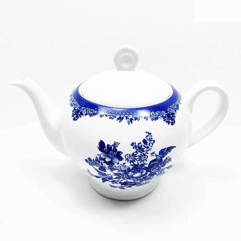 قوری چینی زرین ایران مدل چای ایتالیا اف 8 فلورانس سرمه ای درجه 3