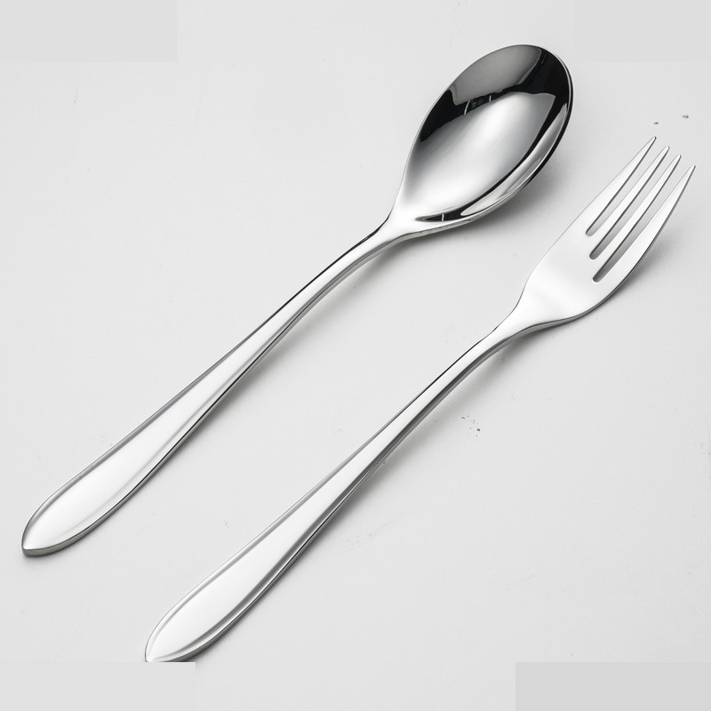 قاشق و چنگال غذاخوری جی فی نی مدل 05 مجموعه 2 عددی