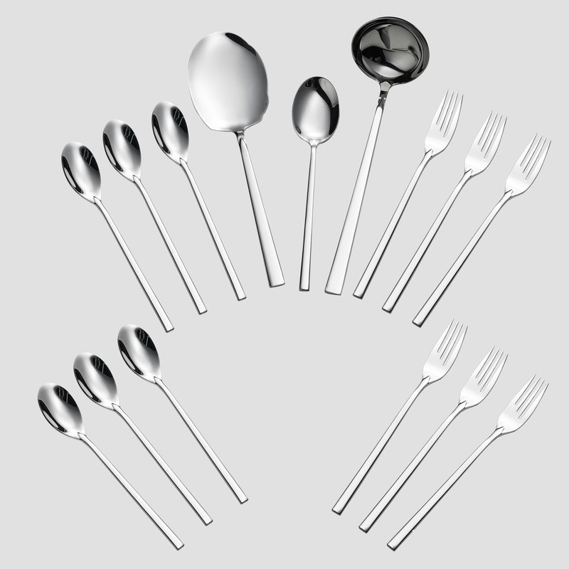 سرویس قاشق و چنگال 15 پارچه جی فی نی مدل 53