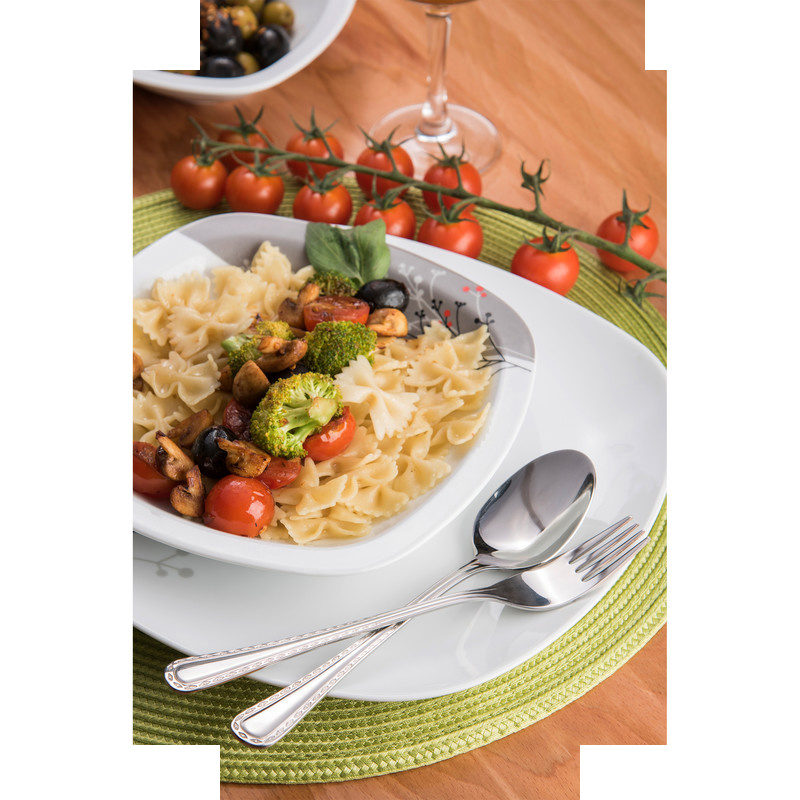 سرویس قاشق و چنگال 12 پارچه ناب استیل مدل برلین براق