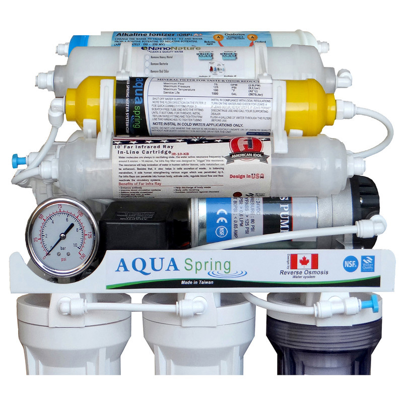 دستگاه تصفیه کننده آب آکوآ اسپرینگ مدل NF8600 به همراه فیلتر تصفیه آب مجموعه 3 عددی