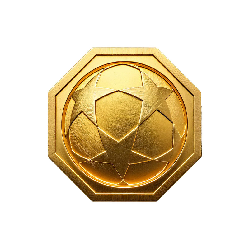 طلا گرمی 18 عیار مدوپد مدل Hector FORT طرح فوتبالی 2025 کد SO10055