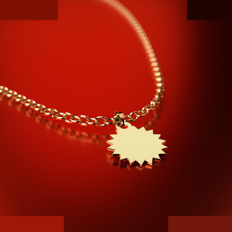 نیم ست طلا 18 عیار زنانه مدوپد مدل خورشید کد NA10059