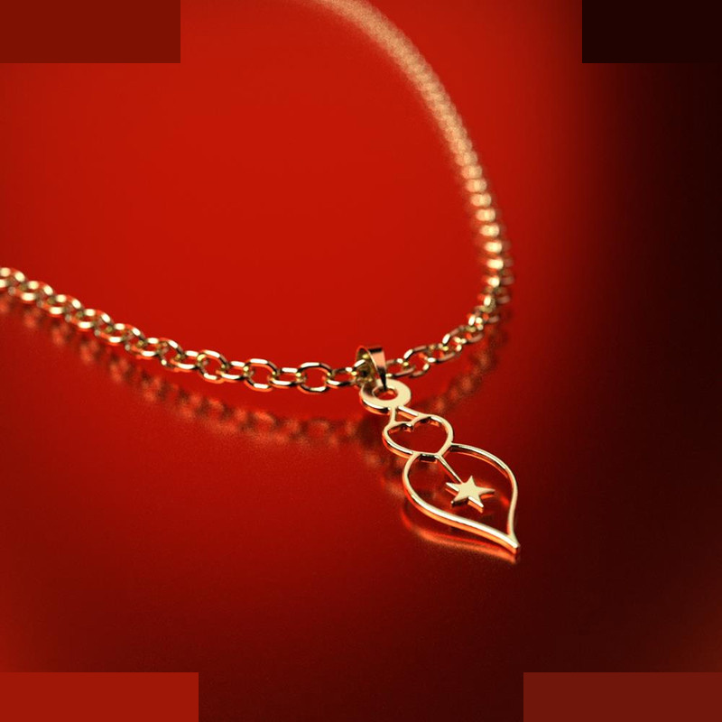 نیم ست طلا 18 عیار زنانه مدوپد مدل قلب و ستاره کد NA10146