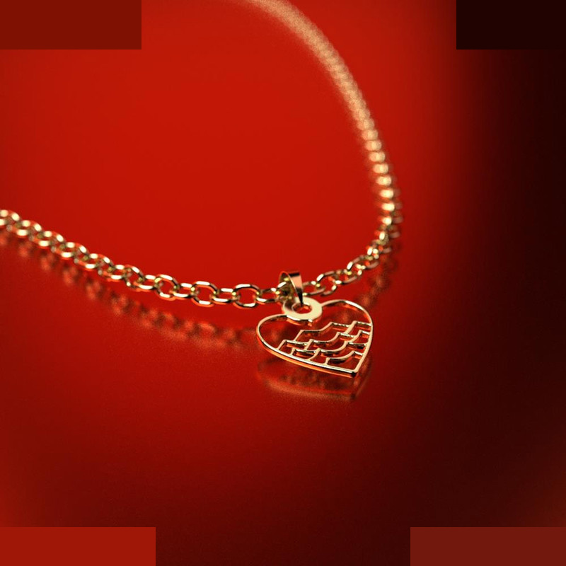 نیم ست طلا 18 عیار زنانه مدوپد مدل قلب کد NA10286