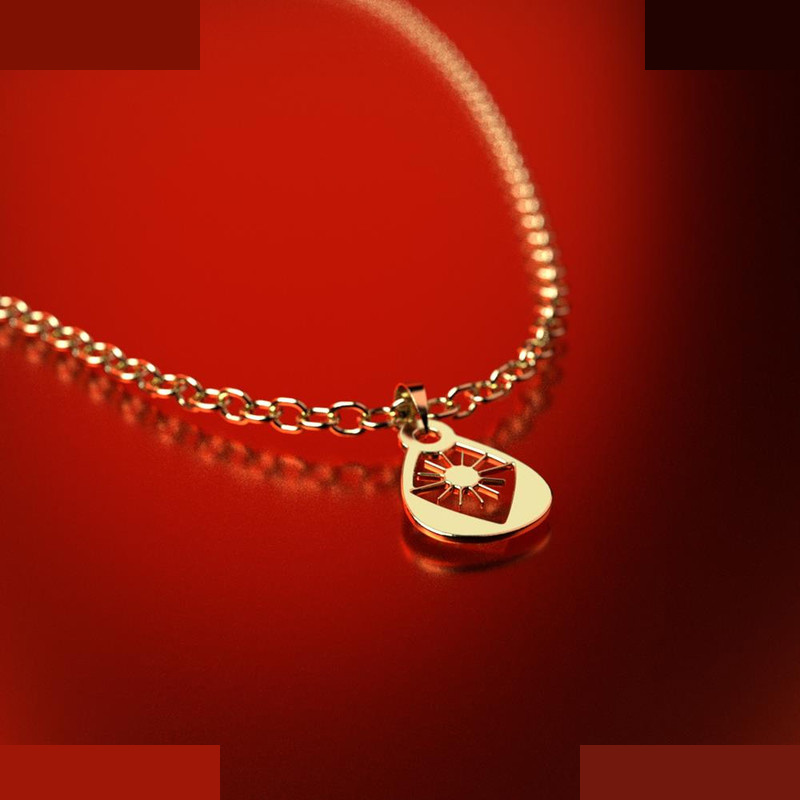 نیم ست طلا 18 عیار زنانه مدوپد مدل خورشید کد NA10300