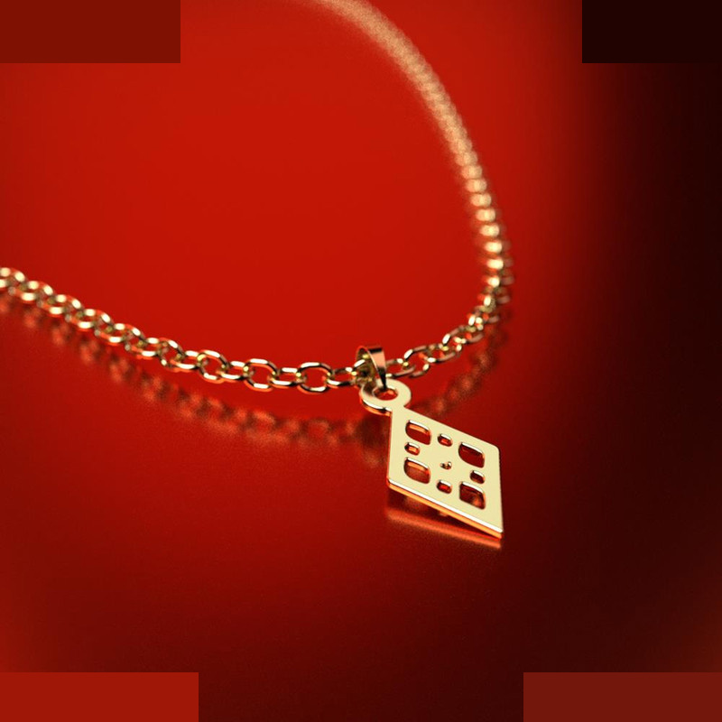 نیم ست طلا 18 عیار زنانه مدوپد مدل لوزی کد NA10480