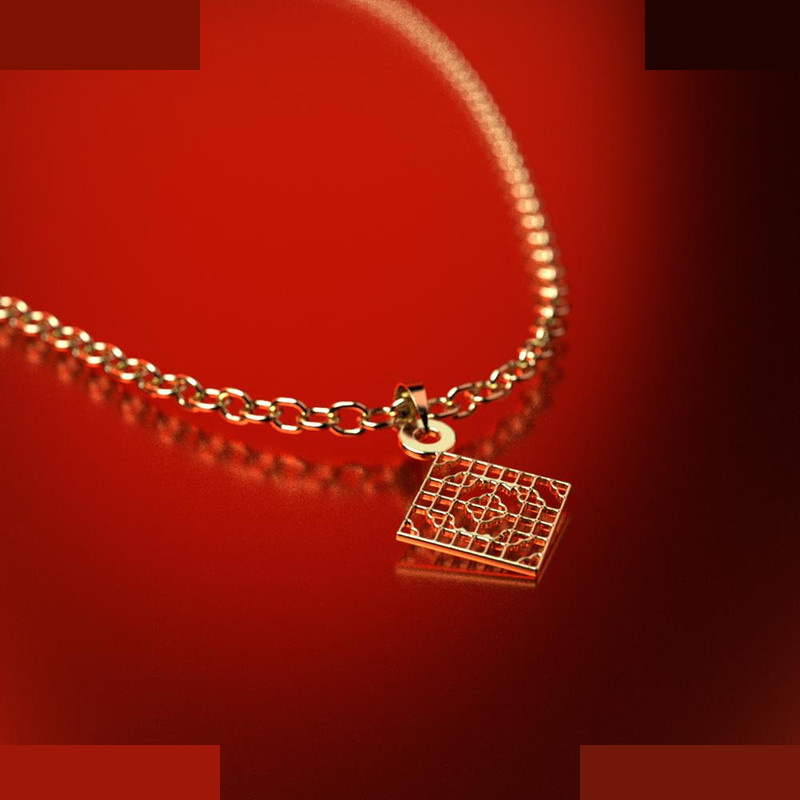 نیم ست طلا 18 عیار زنانه مدوپد مدل لوزی کد NA10483