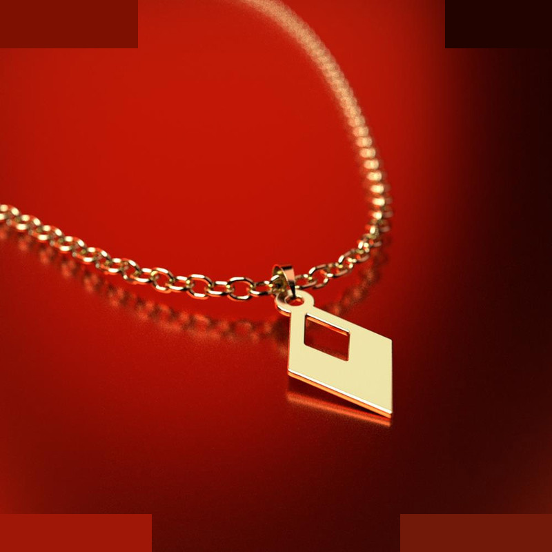 نیم ست طلا 18 عیار زنانه مدوپد مدل لوزی کد NA11940