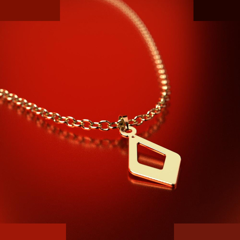 نیم ست طلا 18 عیار زنانه مدوپد مدل لوزی کد NA11963