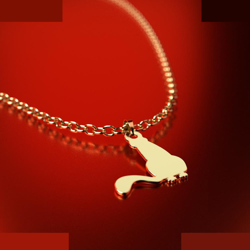 نیم ست طلا 18 عیار زنانه مدوپد مدل گربه کد NA11985