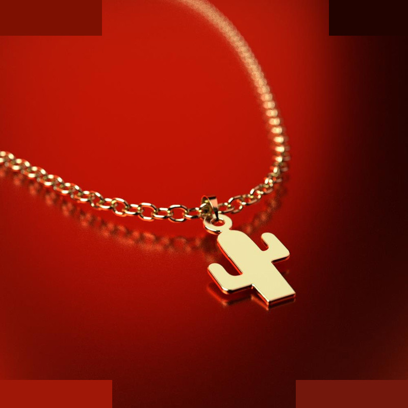 نیم ست طلا 18 عیار زنانه مدوپد مدل کاکتوس کد NA12191