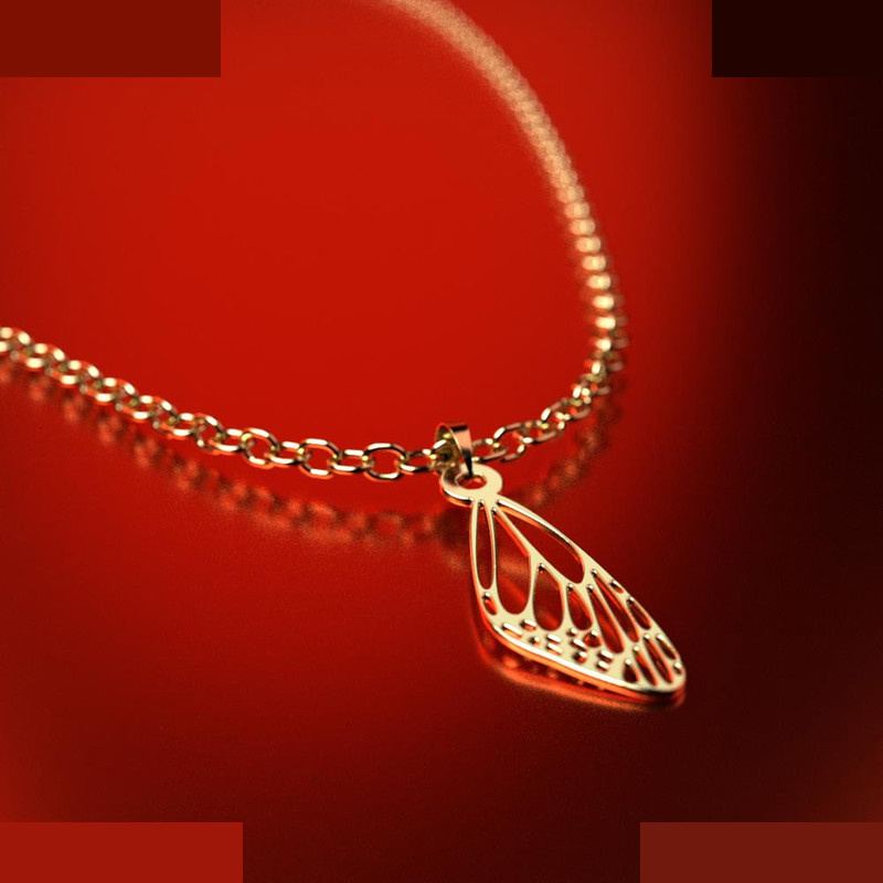 نیم ست طلا 18 عیار زنانه مدوپد مدل بال پروانه کد NA12361