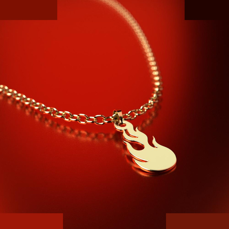 نیم ست طلا 18 عیار زنانه مدوپد مدل آتش کد NA12508