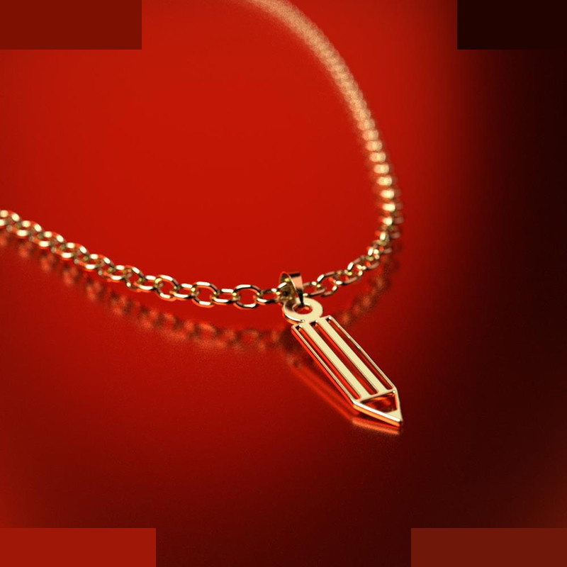 نیم ست طلا 18 عیار زنانه مدوپد مدل مداد کد NA12521