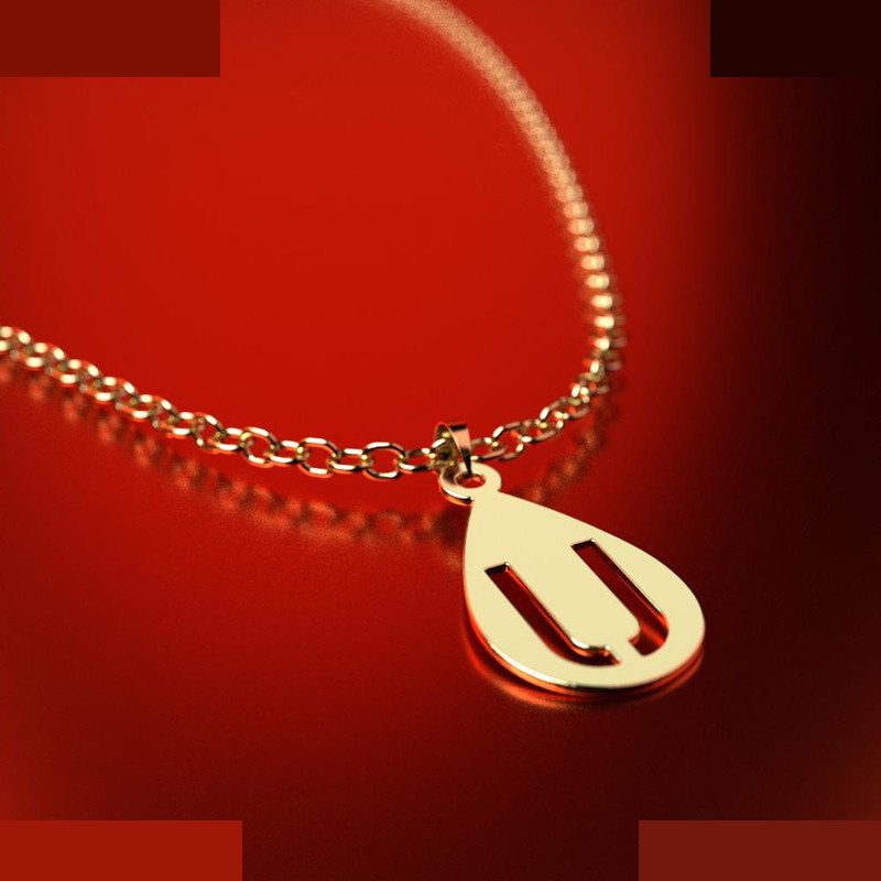 نیم ست طلا 18 عیار زنانه مدوپد مدل حرف u کد NA12536