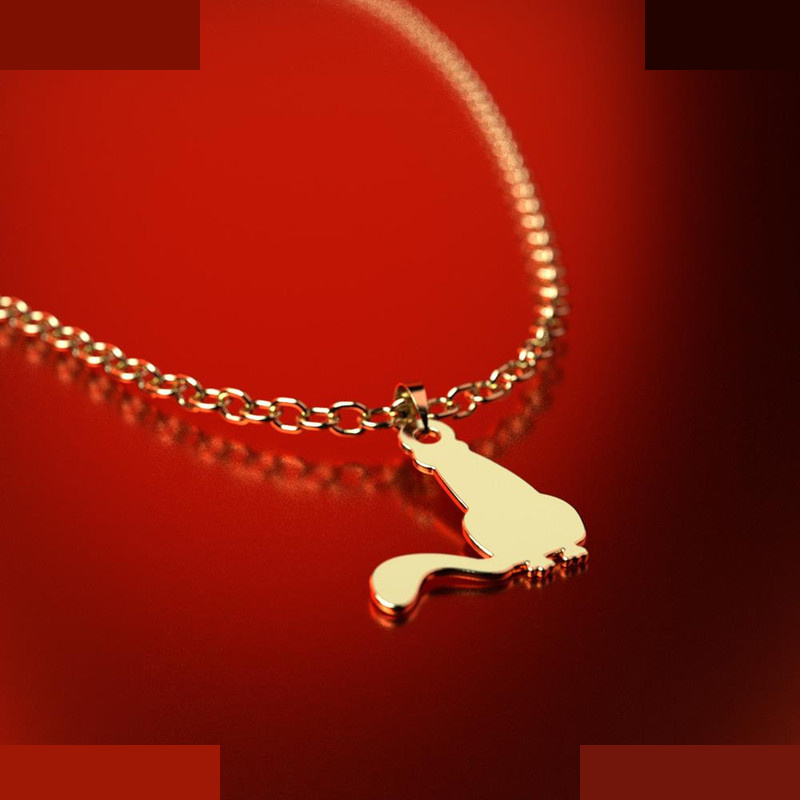 نیم ست طلا 18 عیار زنانه مدوپد مدل گربه کد NA12603