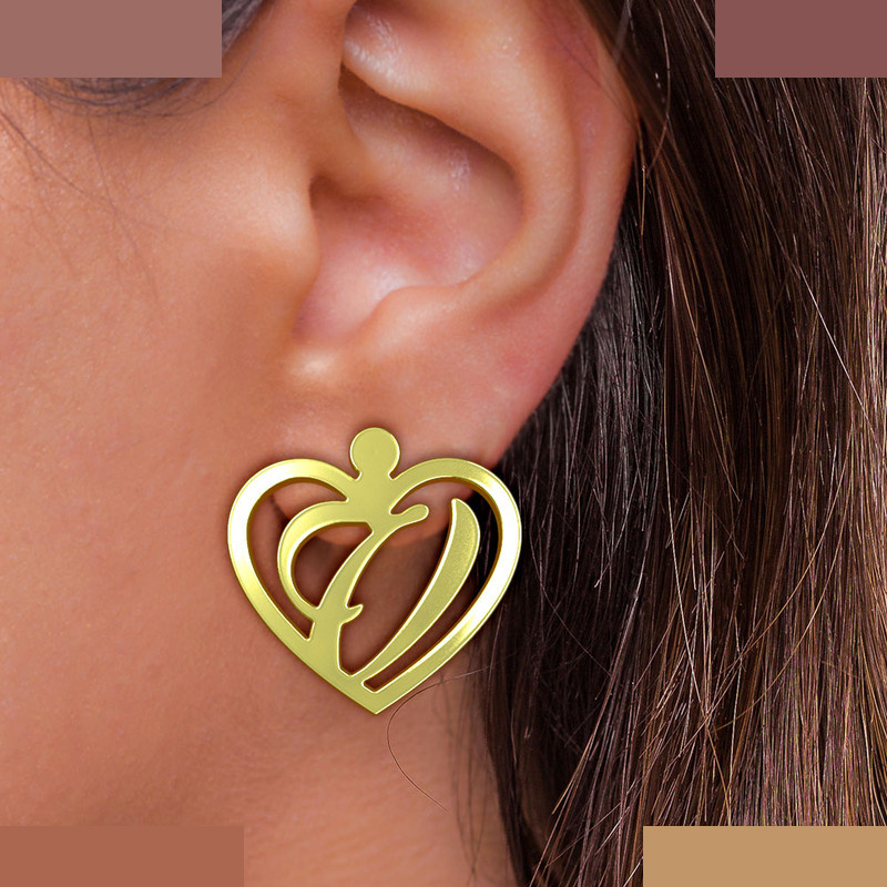 نیم ست طلا 18 عیار زنانه مدوپد مدل حرف v کد NA12887