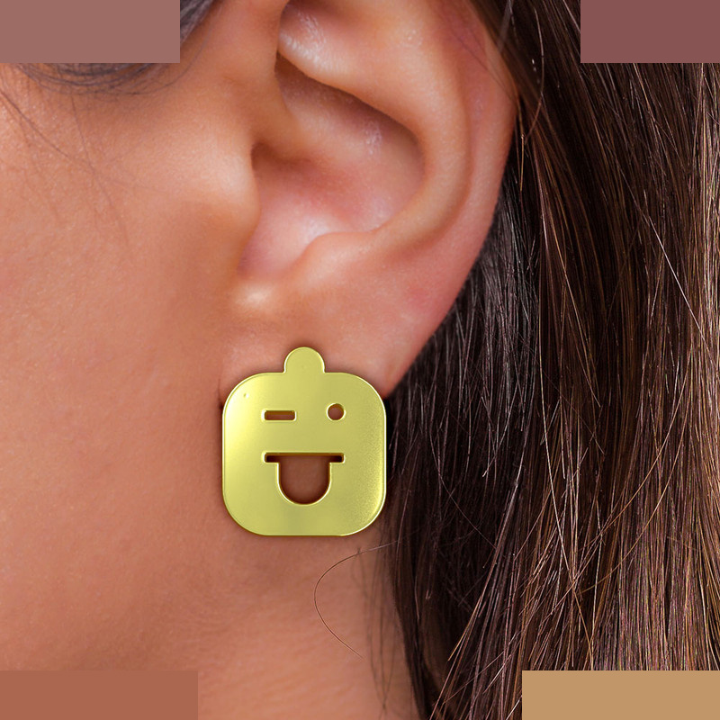 نیم ست طلا 18 عیار زنانه مدوپد مدل ایموجی کد NA13498