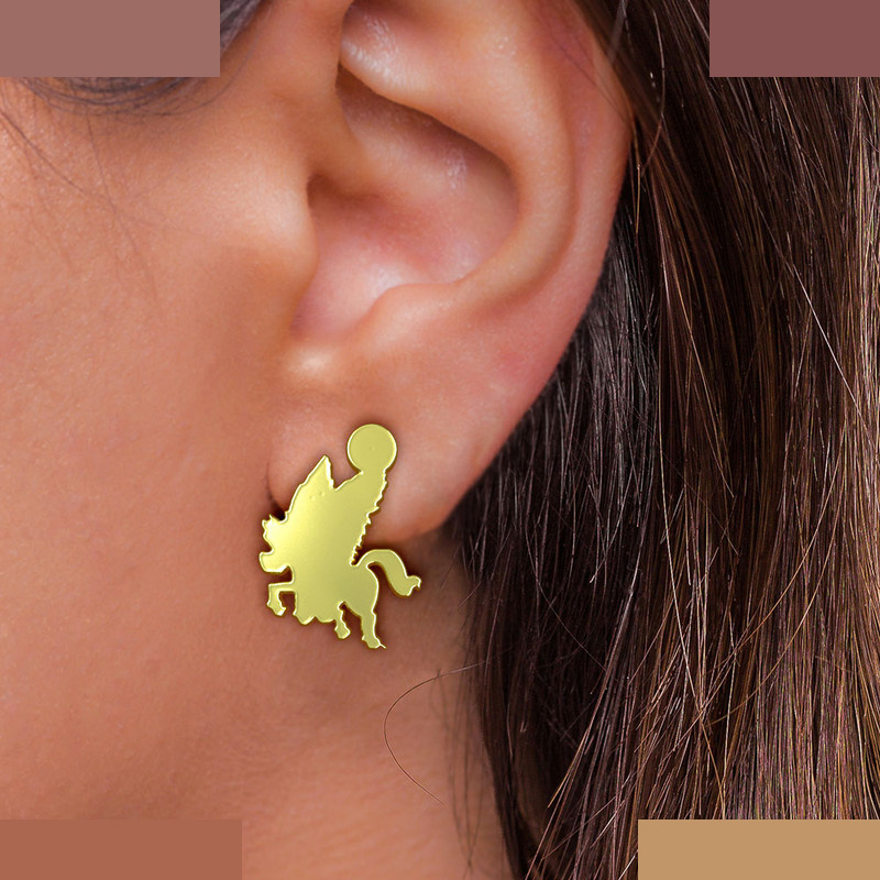 نیم ست طلا 18 عیار زنانه مدوپد مدل یونیکورن کد NA13979