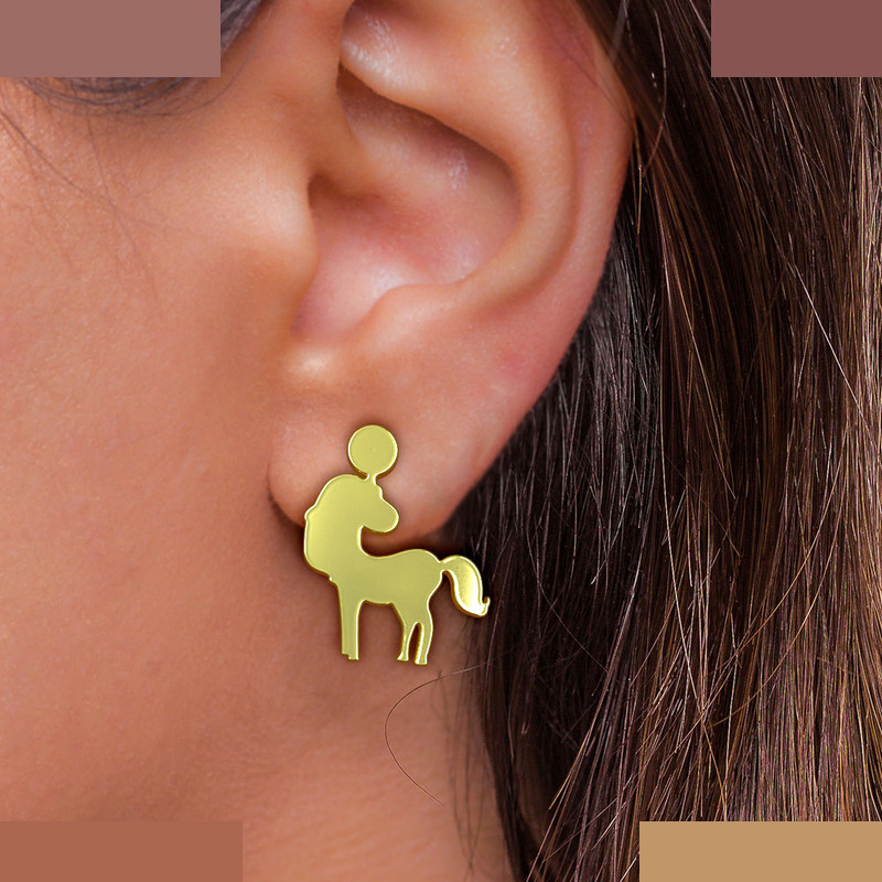 نیم ست طلا 18 عیار زنانه مدوپد مدل یونیکورن کد NA14031