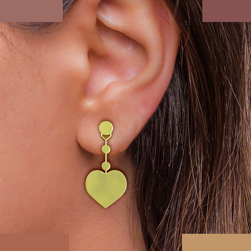 نیم ست طلا 18 عیار زنانه مدوپد مدل قلب کد NA14545