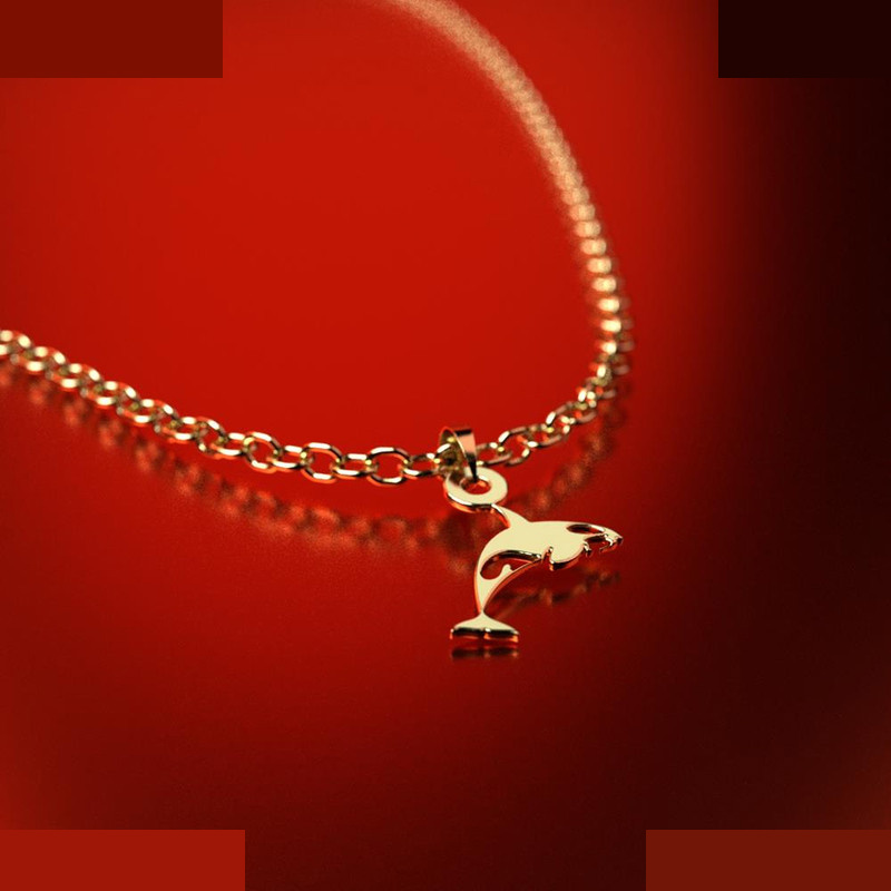 نیم ست طلا 18 عیار زنانه مدوپد مدل دلفین کد NA14832