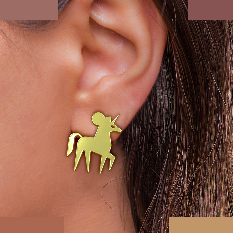 نیم ست طلا 18 عیار زنانه مدوپد مدل یونیکورن کد NA16052