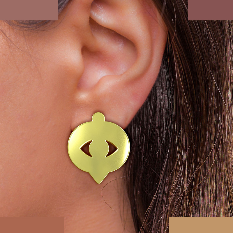 نیم ست طلا 18 عیار زنانه مدوپد مدل علامت چشم کد NA16037