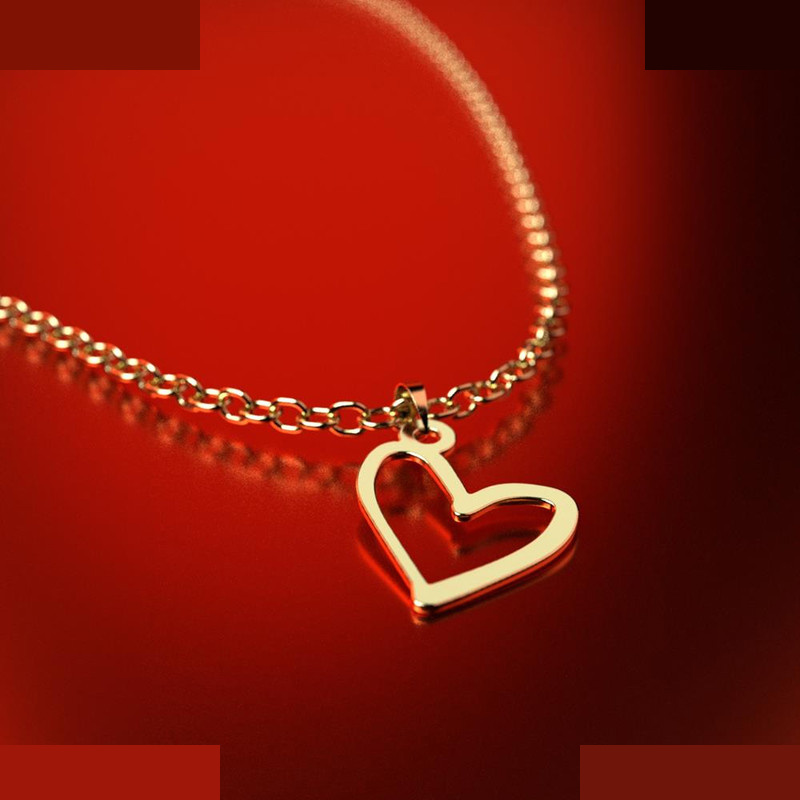 نیم ست طلا 18 عیار زنانه مدوپد مدل قلب کد NA17492