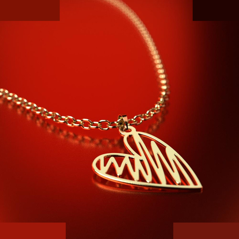 نیم ست طلا 18 عیار زنانه مدوپد مدل قلب کد NA17804