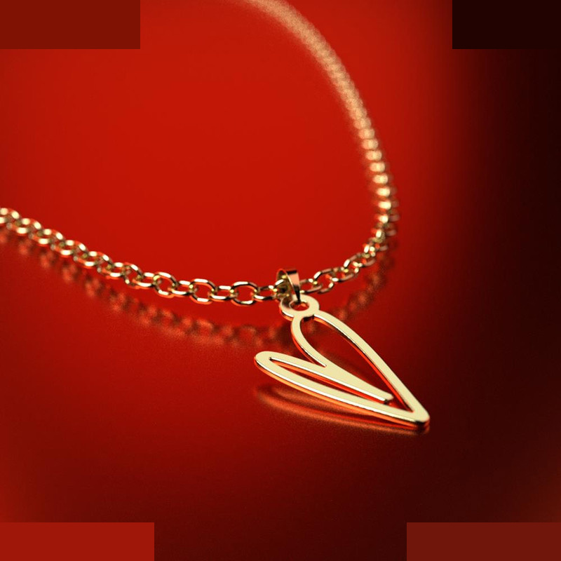 نیم ست طلا 18 عیار زنانه مدوپد مدل قلب کد NA17810