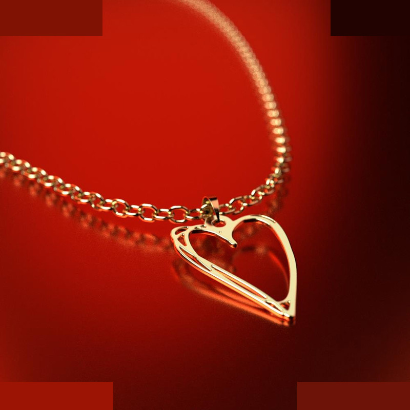 نیم ست طلا 18 عیار زنانه مدوپد مدل قلب کد NA17811