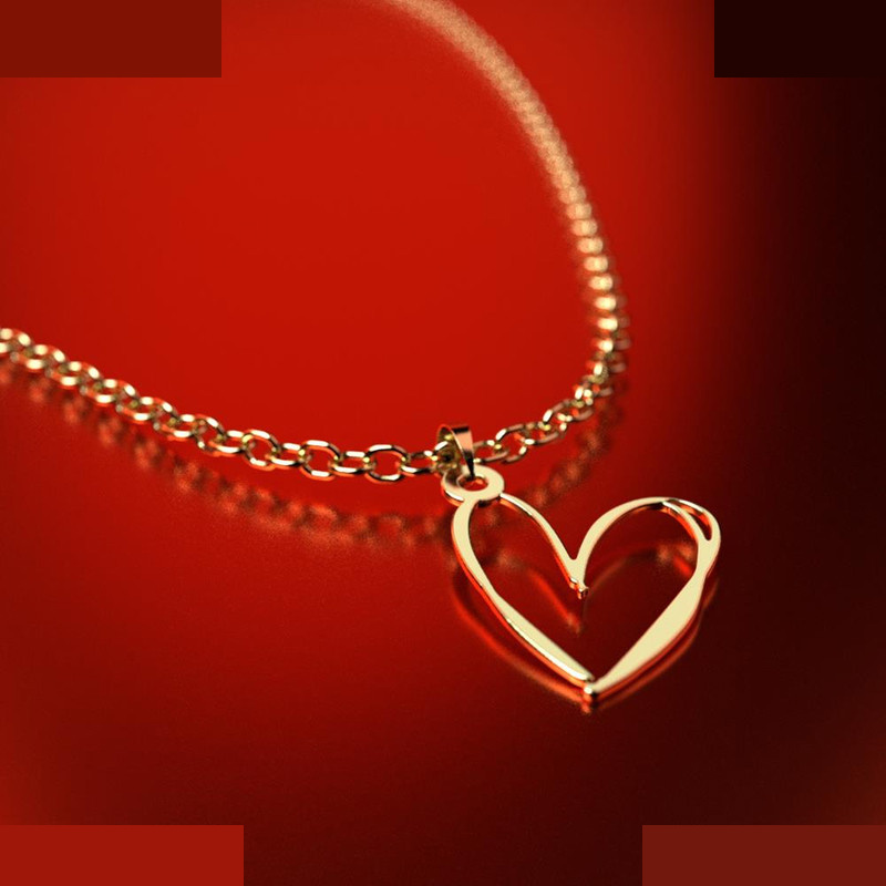 نیم ست طلا 18 عیار زنانه مدوپد مدل قلب کد NA17815